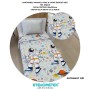 ETEHOMETEX Pamuklu Kapitoneli Yatak Örtüsü Seti TEK KİŞİLİK ASTRANOT GRİ 8696474232103